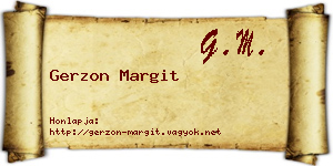 Gerzon Margit névjegykártya